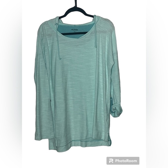 Columbia Tops - Columbia Hooded Teal Top Sz Large